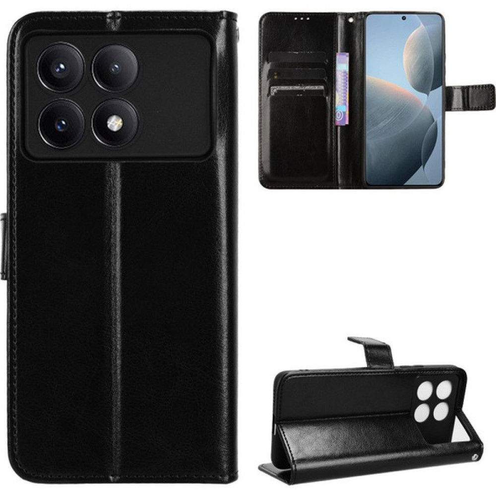 Seniee Xiaomi Mi Poco X6 Pro Deri Cüzdan Telefon Kılıfı (Yurt Dışından) - Siyah Cep Telefonu Kılıfı Fiyatı
