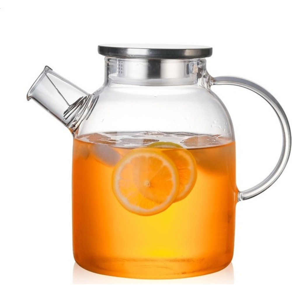 Senin Dükkanın 1500 ml Metal Kapaklı Isıya Dayanıklı Cam Bitki Çayı Demliği Cam Sürahi Çay / Çaydanlık Setleri Fiyatı