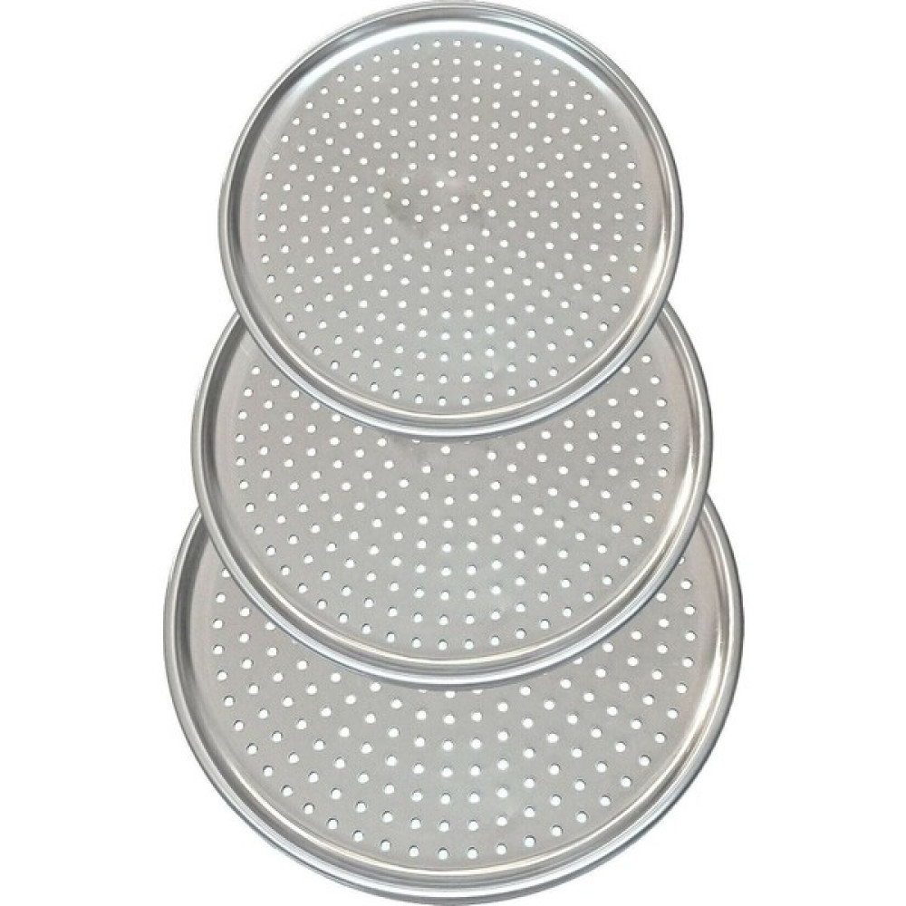 Senin Dükkanın 3'lü Set Lüx Çelik Delikli Pizza Tepsisi 28-32-36 cm Tepsiler / Fırın Kapları Fiyatı