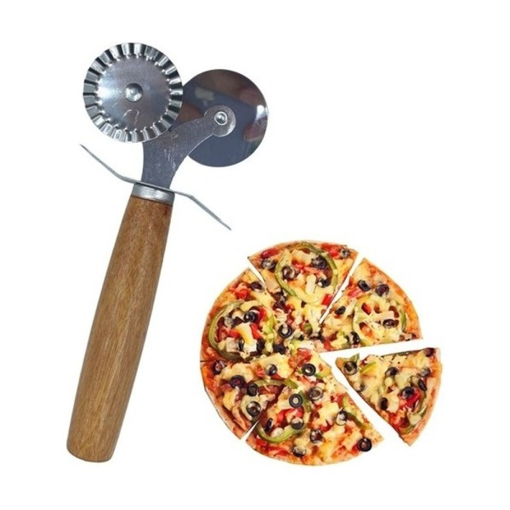 Senin Dükkanın Ahşap Saplı Hamur ve Pizza Kesme Ruleti Mutfak Gereçleri Fiyatı