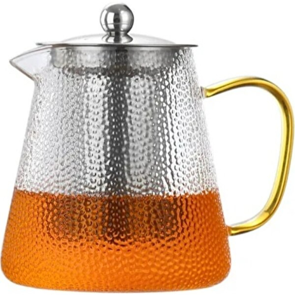 Senin Dükkanın Borosilikat Cam Çelik Süzgeçli ve Kapaklı Oval Tasarım Lüks Çay & Kahve Demliği 750 ml Çay / Çaydanlık Setleri Fiyatı