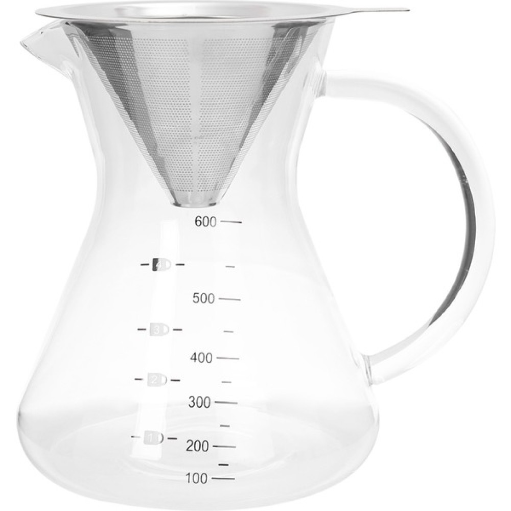 Senin Dükkanın Borosilikat Cam Kahve Demlik Metal Süzgeçli - 600 ml Filtre Kahve Demliği French Press Fiyatı