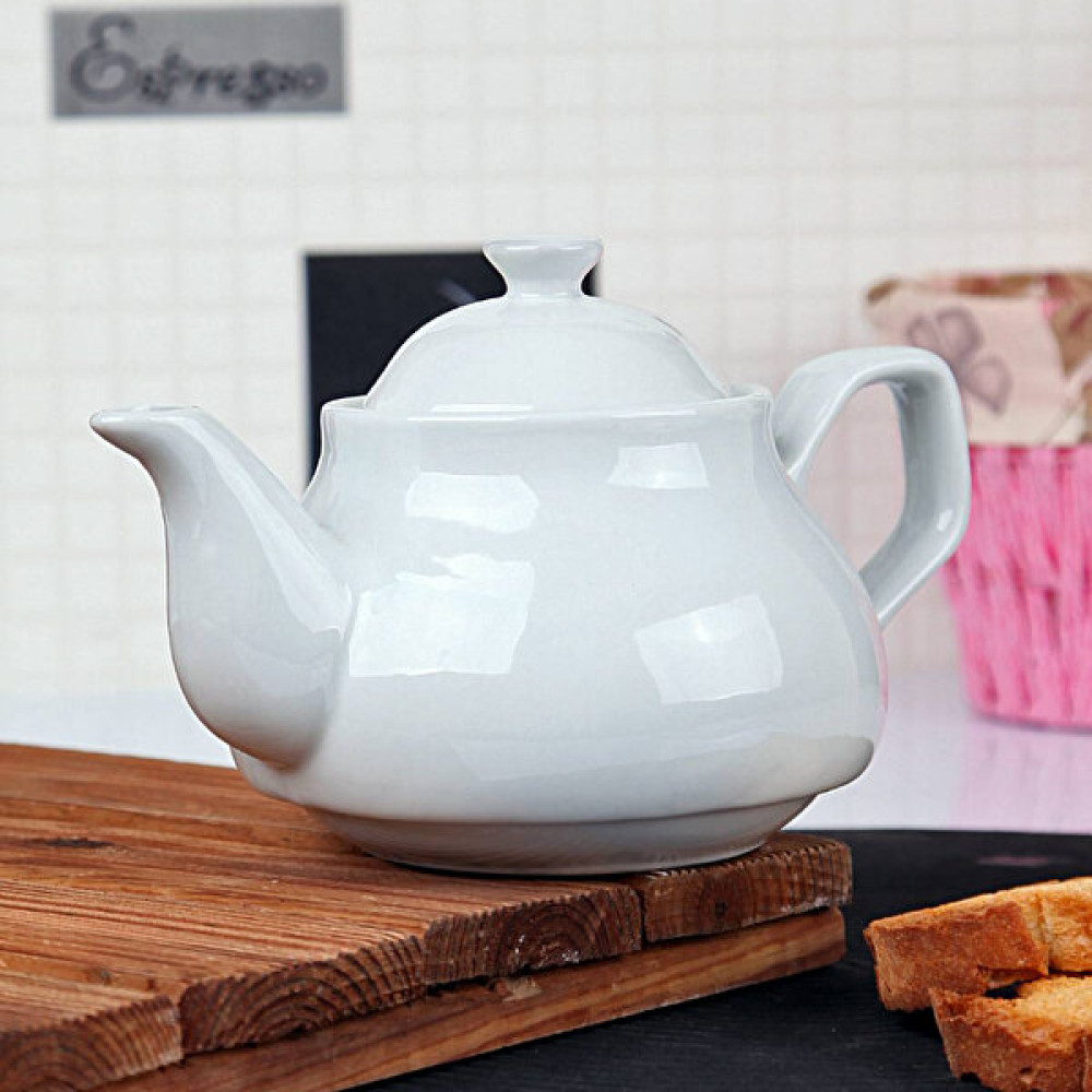 seninürünün 1. Kalite Porselen Beyaz Sade Demlik 600 ml Çay / Çaydanlık Setleri Fiyatı