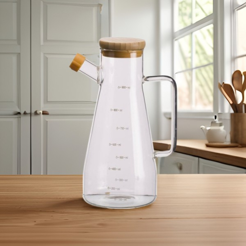 seninürünün Ithal Bambu Kapaklı Borosılıkat Camlı Yağdanlık & Sirkelik & Sürahi 1 Litre ( 1000 ml ) Sürahi Fiyatı
