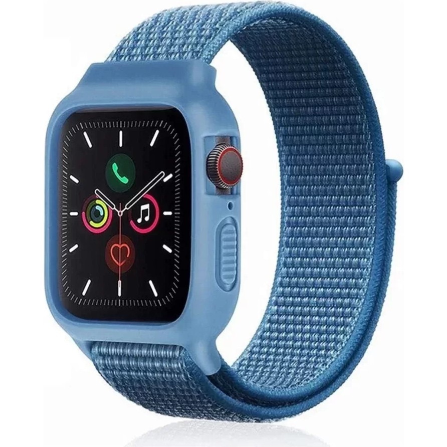 Senka Newface Watch 42MM Hasırlı Cırtcırtlı Kasalı Kordon - Mavi - Seçenek Akıllı Saat Aksesuarı Fiyatı