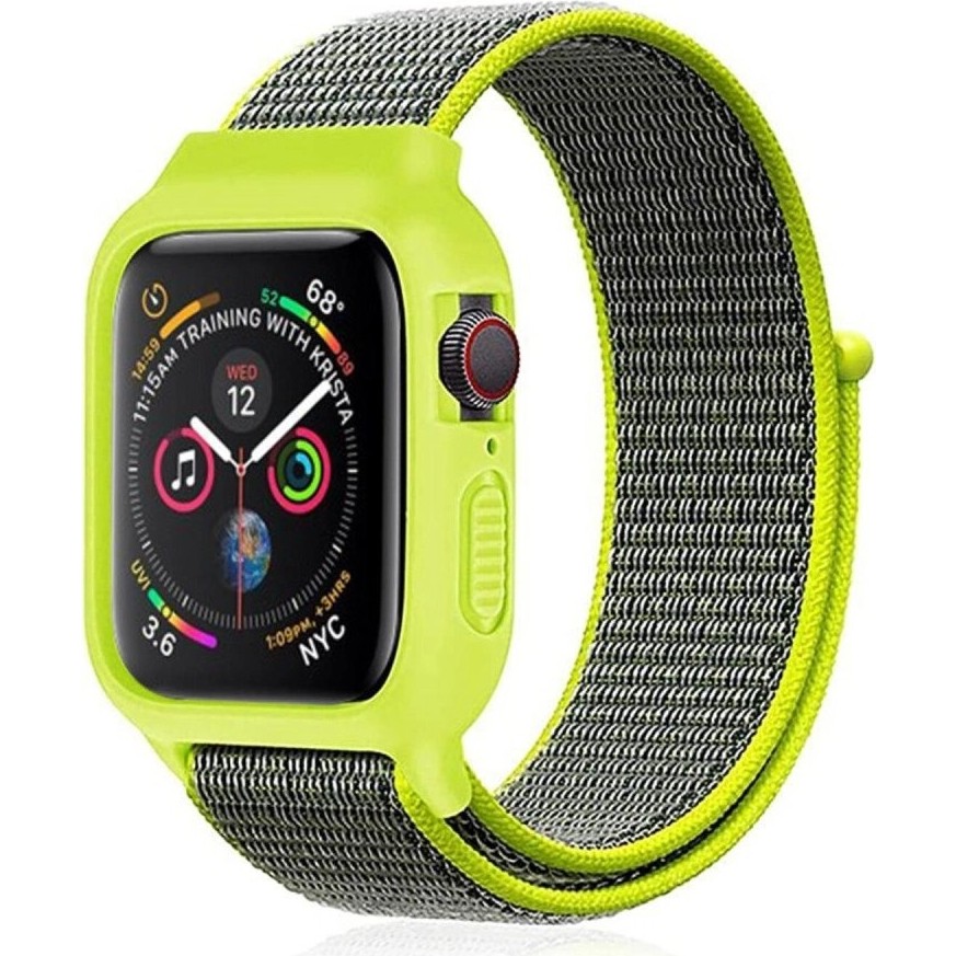 Senka Watch 38MM Hasırlı Cırtcırtlı Kasalı Kordon - Yeşil - Seçenek Diğer Fiyatı
