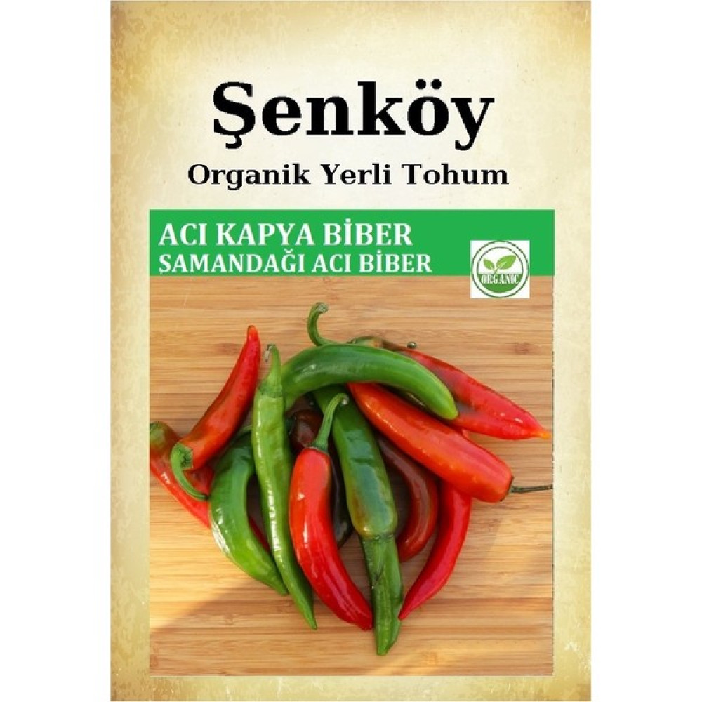 Şenköy Yerli Çok Acı Biber Tohumu Doğal Ata Samandağı Kapya Biber Tohumu Pakette 10 gr 1500 Ad. - 1 Adet Tohum Fiyatı