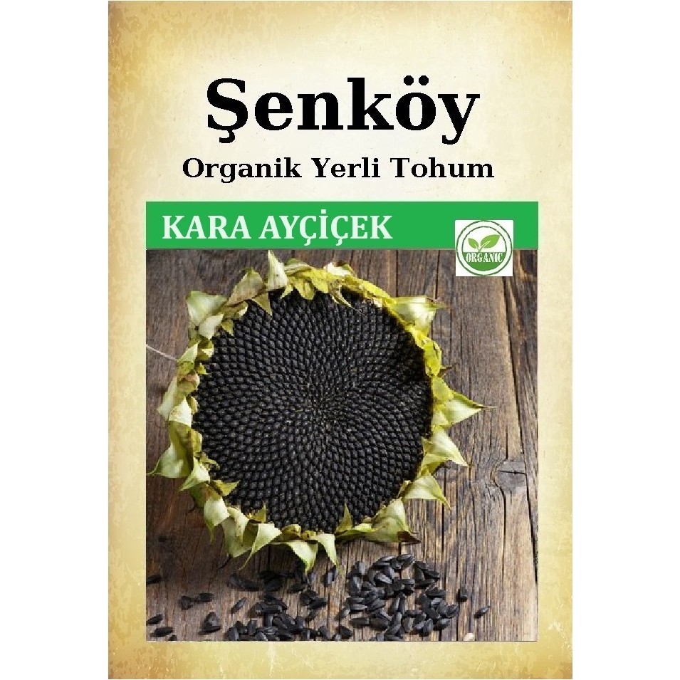Şenköy Yerli Kara Ayçiçek Tohumu Doğal Ata Çerezlik Ayçiçek Tohumu Pakette 25 gr 150 Adet + Sebze Tohumu - 1 Adet Tohum Fiyatı
