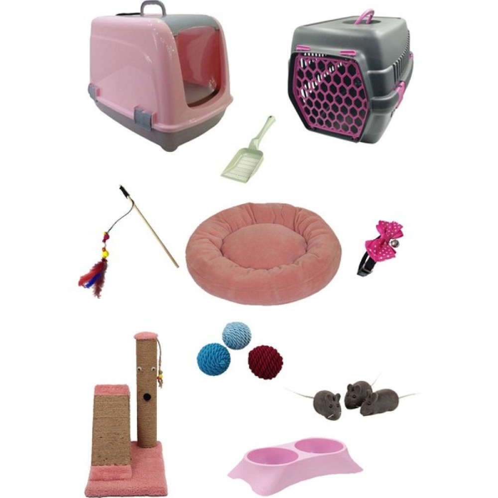 Sennedilersen Kedi Tuvaleti ve Kedi Başlangıç Seti Pembe Lüx 10'lu - 50 x 39 x 37 cm Evcil Hayvan Ürünleri Fiyatı