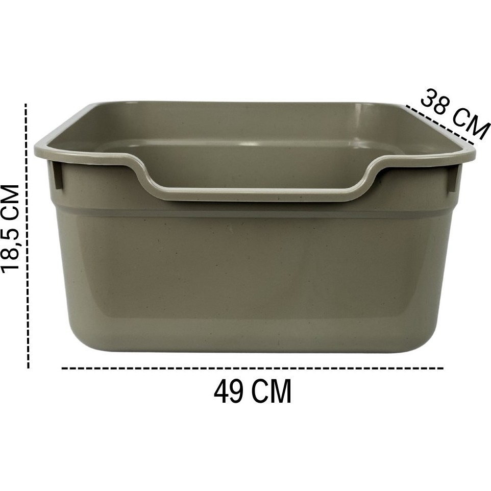 Sennedilersen Kuba Kolay Girişli ve Ergonomik Açık Kedi Tuvaleti 49X38X18 cm - Bej Evcil Hayvan Ürünleri Fiyatı