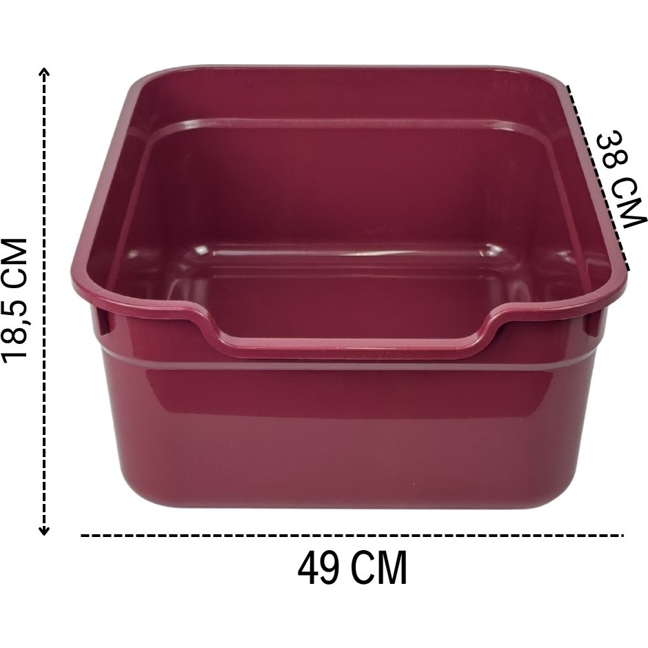 Sennedilersen Kuba Kolay Girişli ve Ergonomik Açık Kedi Tuvaleti 49X38X18 cm - Bordo Evcil Hayvan Ürünleri Fiyatı