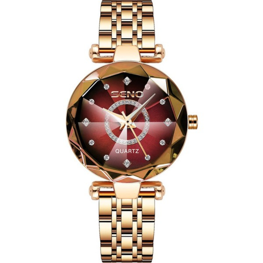 Seno Kuvars Kadın Saatleri - Kırmızı 30.3 x 9.5 mm. (Yurt Dışından) Kol Saatleri Fiyatı