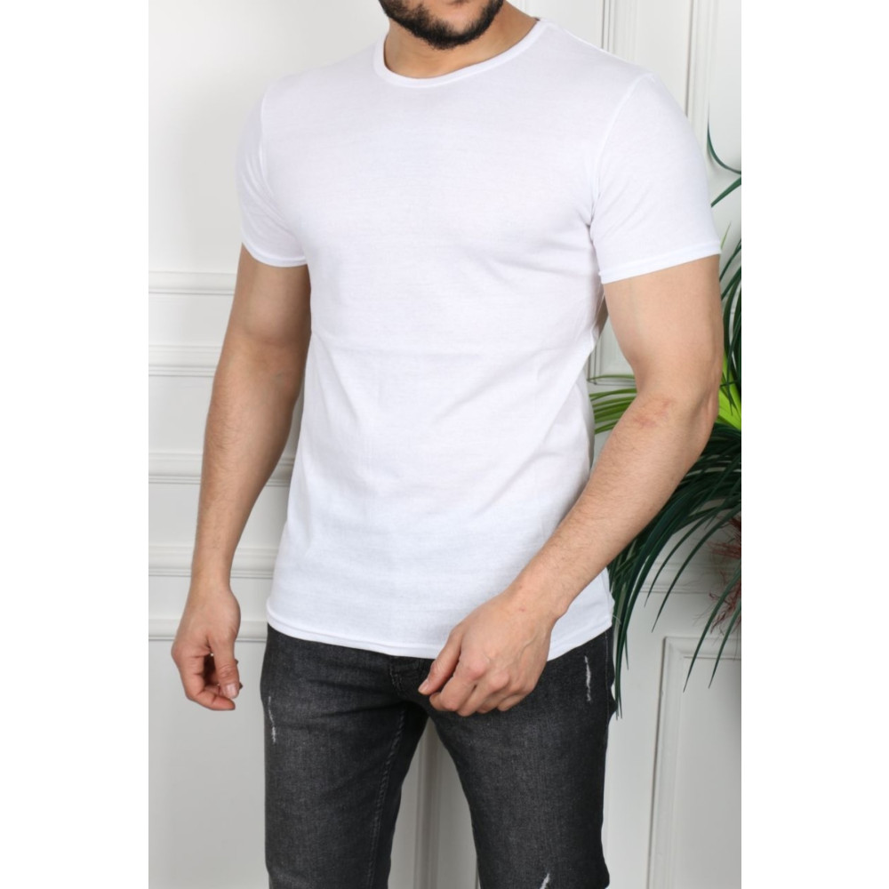 ŞENOL ÇARŞI Erkek Beyaz Dar Kesim Slim Fit Tshirt XXL Beden Bayan T-shirt Fiyatı
