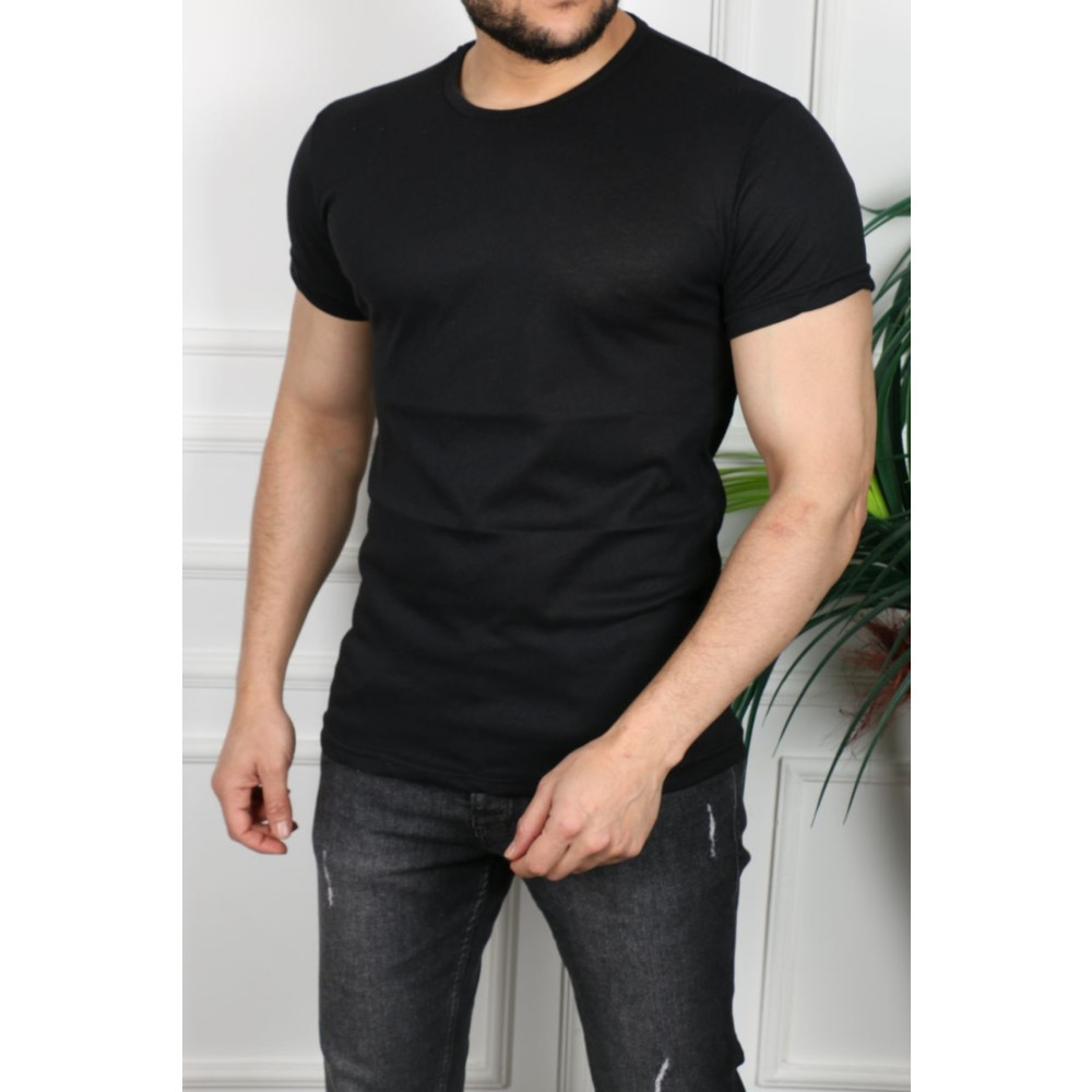 ŞENOL ÇARŞI Erkek Siyah Dar Kesim Slim Fit Tshirt XXL Beden Bayan T-shirt Fiyatı