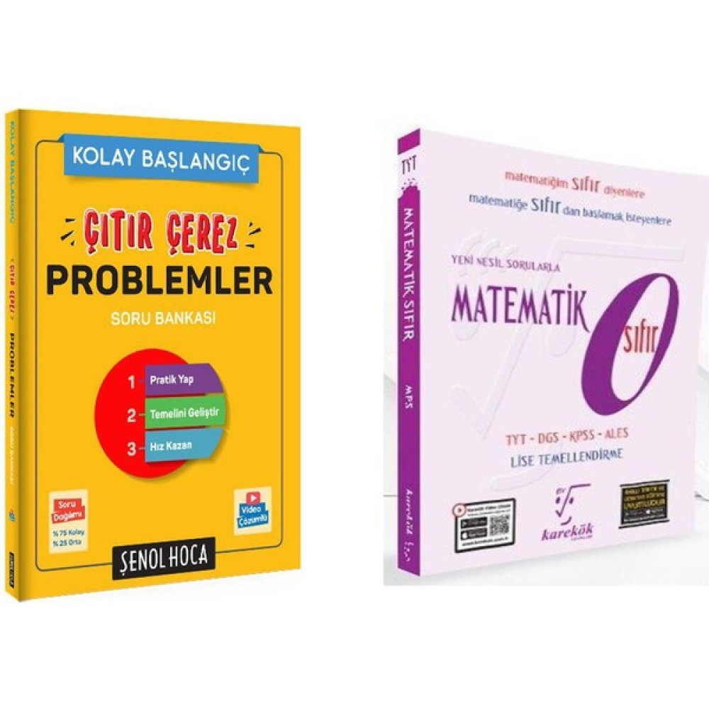 Şenol Hoca Çıtır Çerez Problemler ve Karekök Matematik Sıfır 2 Kitap Set Temel Yeterlilik Testi (TYT) Fiyatı