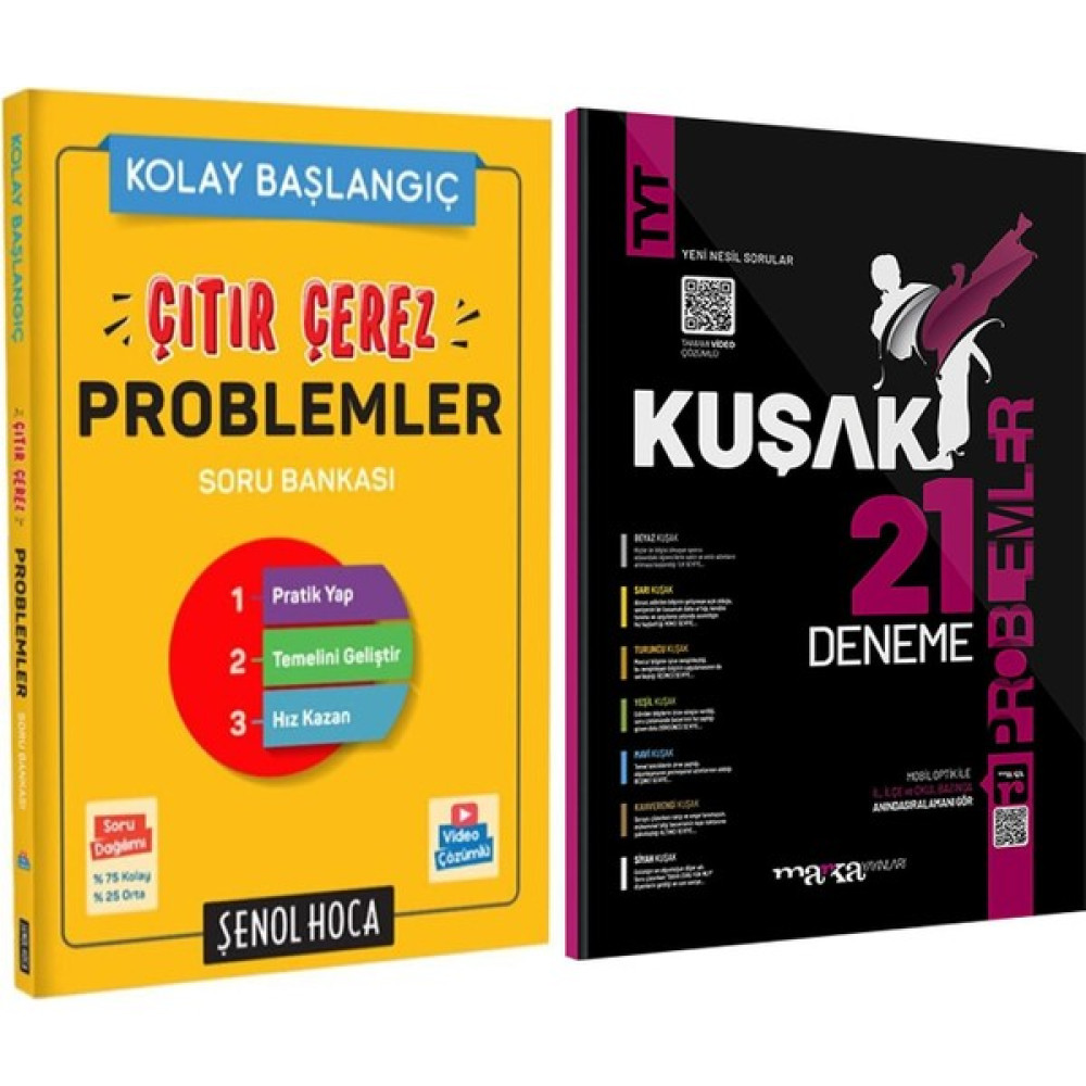 Şenol Hoca Çıtır Çerez Problemler ve Marka Kuşak Deneme Seti 2 Kitap Temel Yeterlilik Testi (TYT) Fiyatı