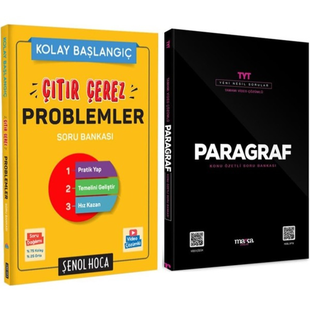 Şenol Hoca Çıtır Çerez Problemler ve Marka Paragraf Soru Bankası Seti 2 Kitap Temel Yeterlilik Testi (TYT) Fiyatı