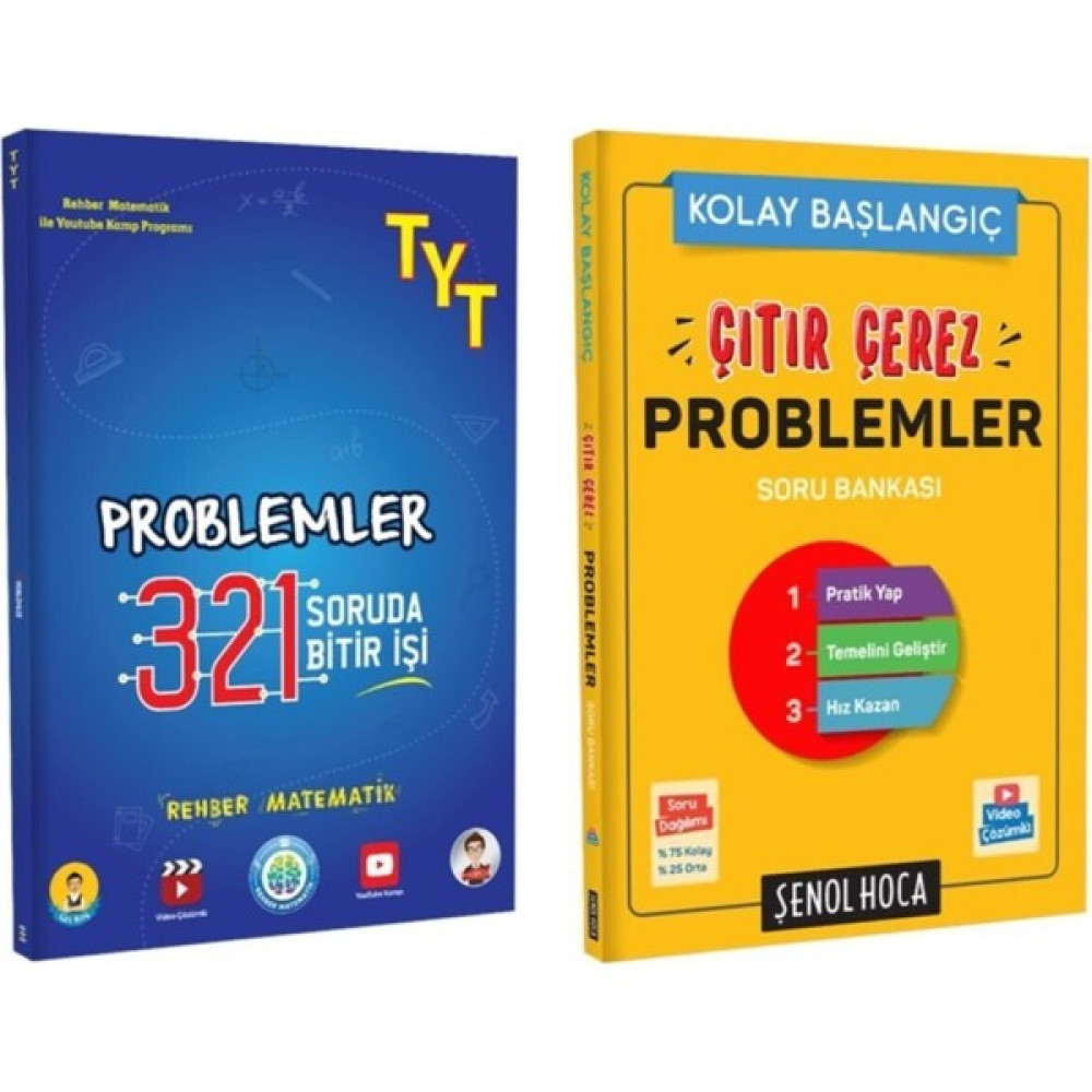 Şenol Hoca Yayınları Çıtır Çerez Problemler + 321 Rehber Matematik Problemler Soru Bankası (Ciltli) Temel Yeterlilik Testi (TYT) Fiyatı
