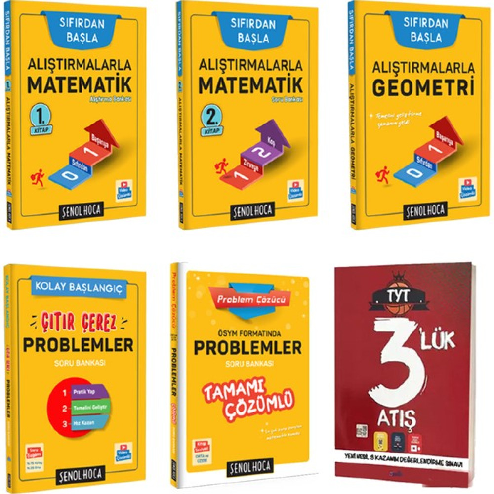 Şenol Hoca Yayınları Şenol Hoca Alıştırmalarla Matematik Seti 5 Kitap + TYT Deneme Matematik Fiyatı
