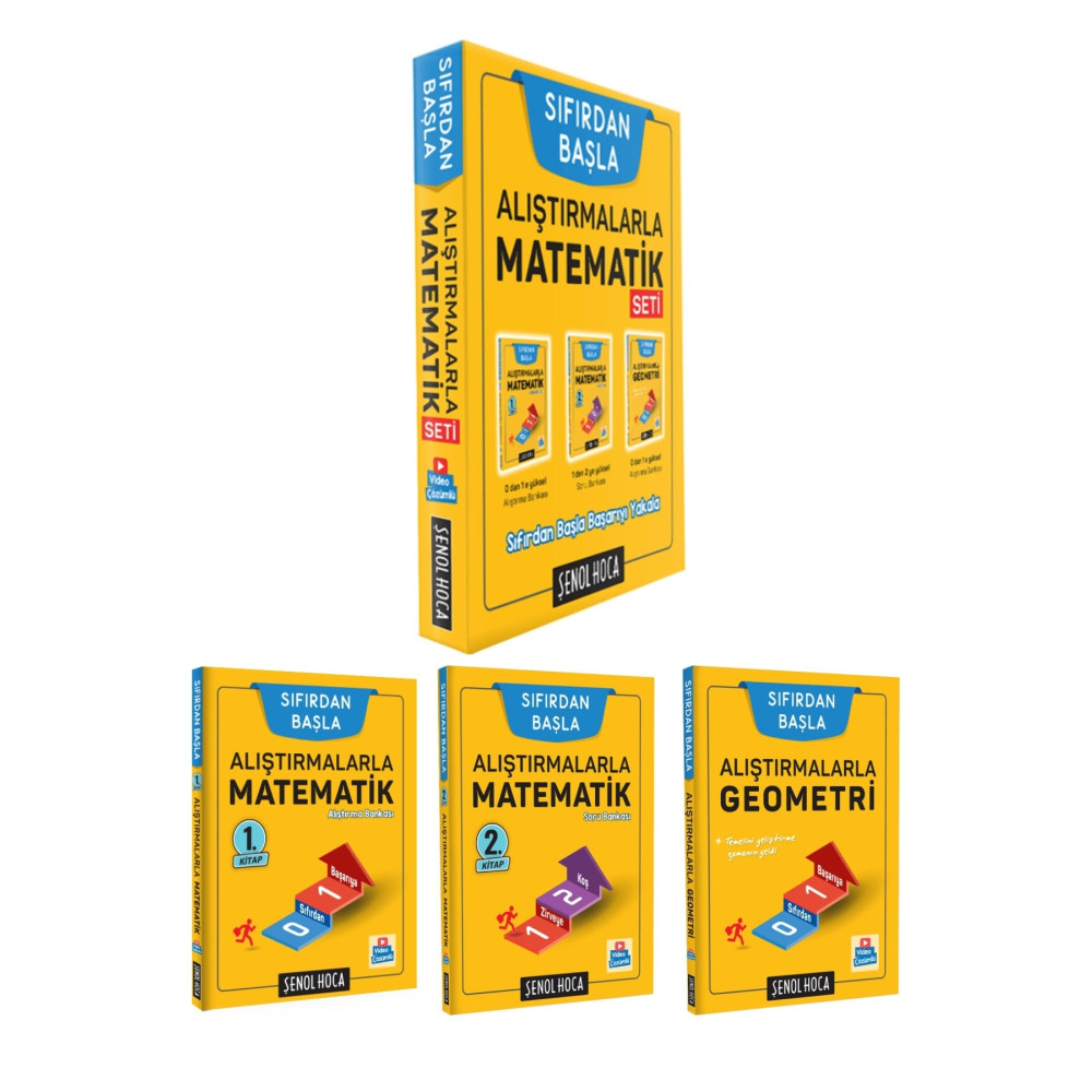 Şenol Hoca Yayınları Sıfırdan Başla Şenol Hoca - Alıştırmalarla Matematik Seti 3 Kitap Ders Sınav Kitapları Fiyatı