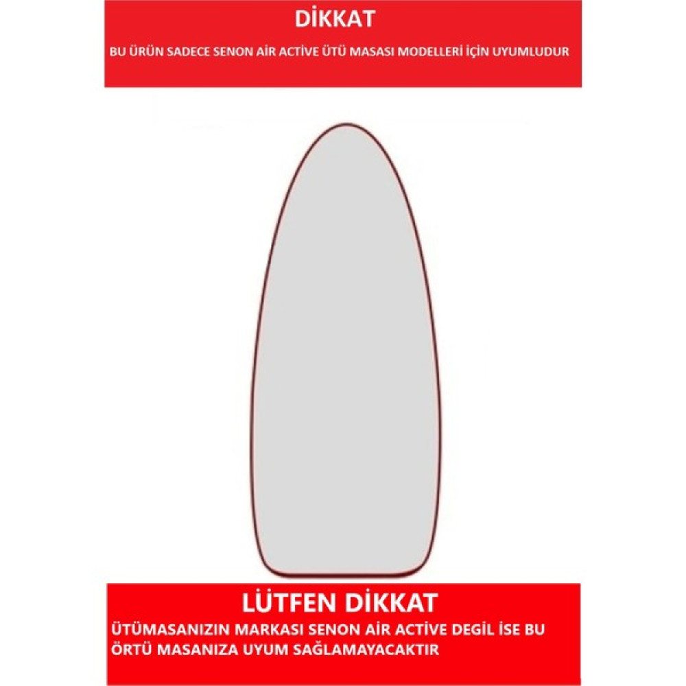 Senon Air Active Ütü Masası Için Örtü - Gri - 43*105 cm Ütü Masaları ve Aksesuarları Fiyatı