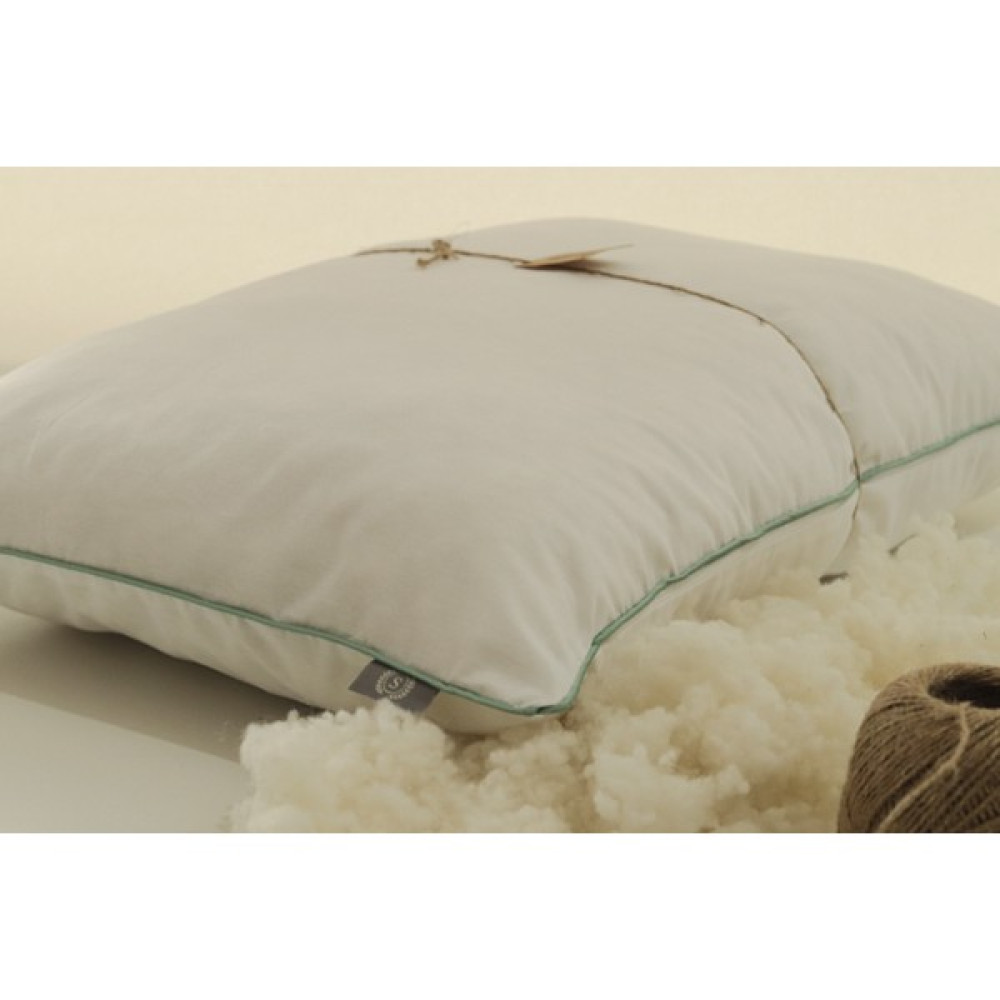 Senora Extra Sert ve Yüksek Boncuk Yün Yastık - 50 x 70 cm - Beyaz Yastık Fiyatı