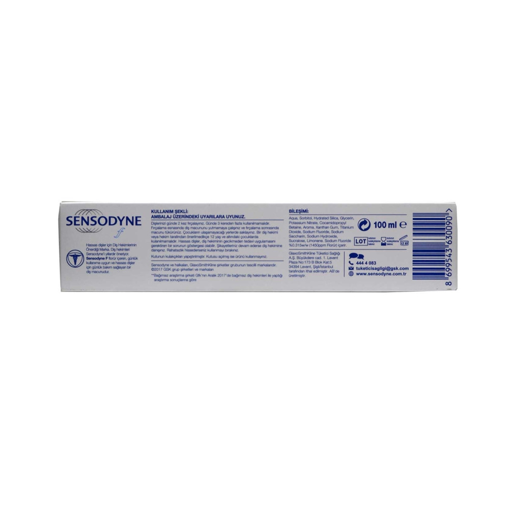 Sensodyne Diş Macunu 100 ml Florürlü