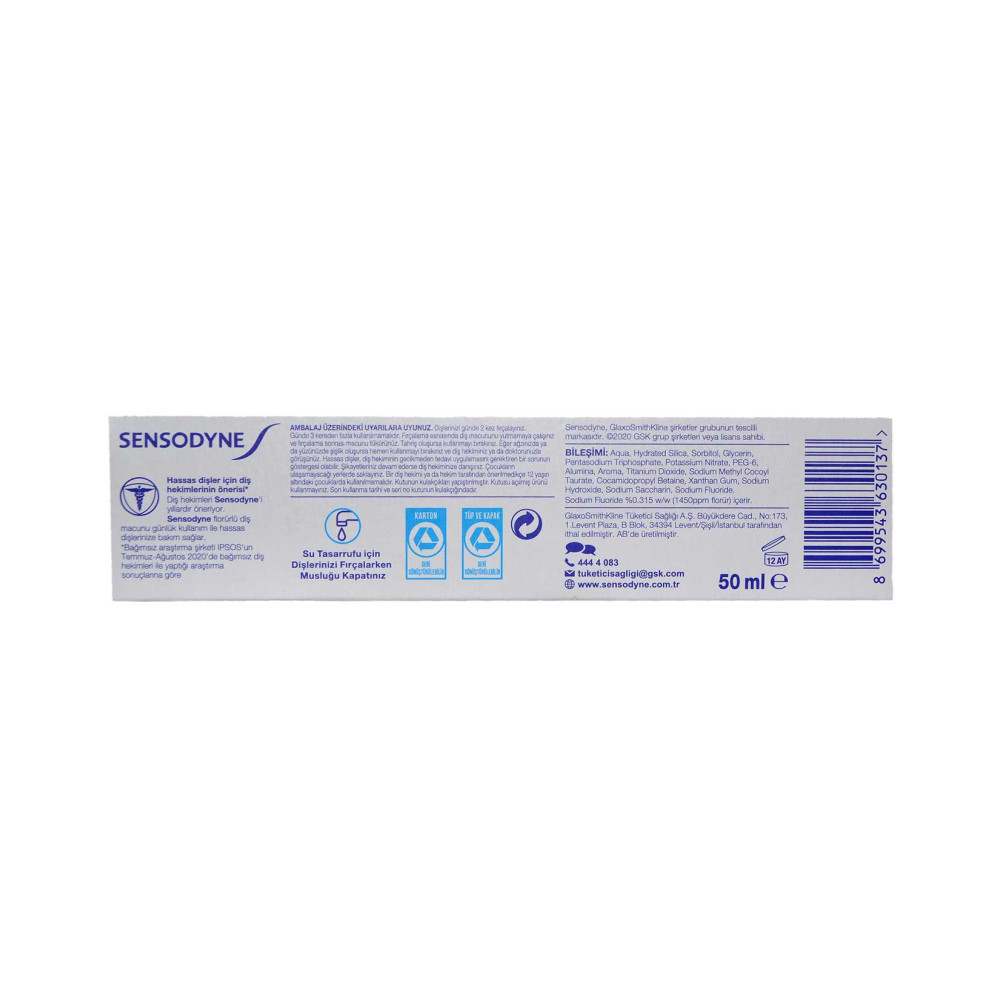 Sensodyne Diş Macunu 50 ml Ekstra Beyazlatıcı
