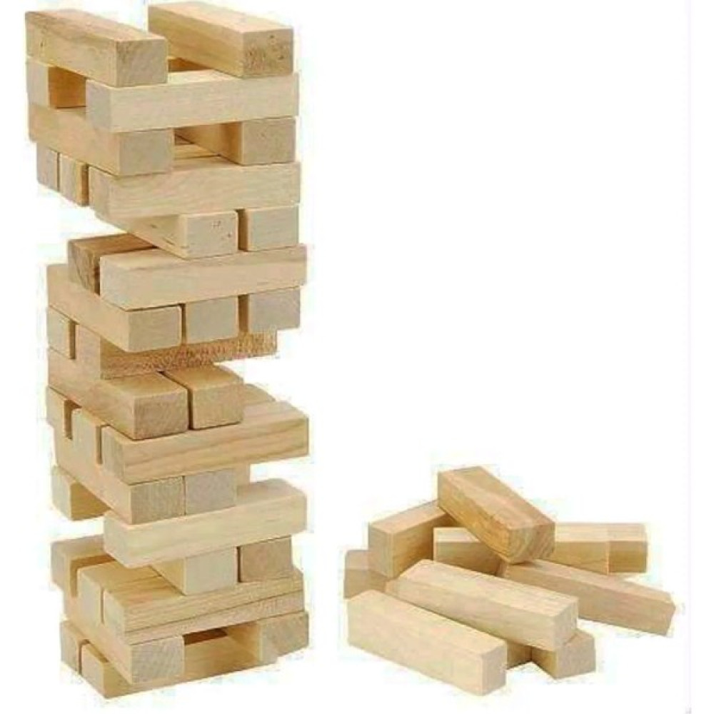 Senson Marketing CLZ192 54 Parça Ahşap Denge Jenga Oyunu - Renkli Oyuncak Fiyatı