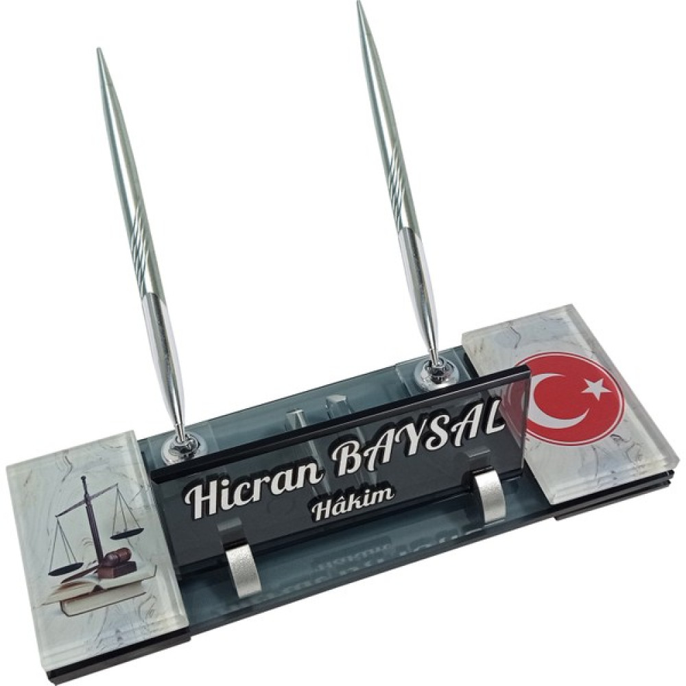 Sentez Masa Üstü İsimlik Adalet Terazisi Avukat Masa Isimlik - Gümüş Ofis Seti Fiyatı