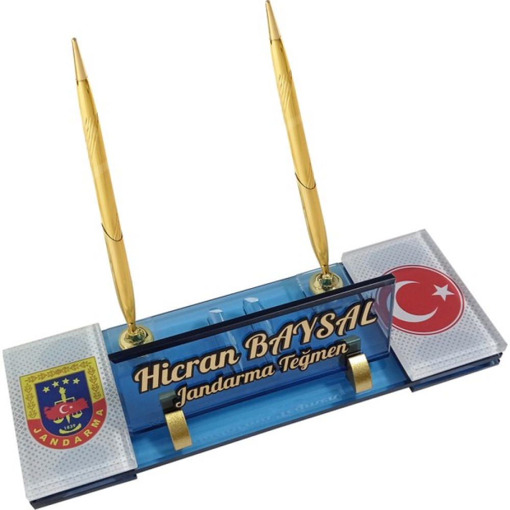 Sentez Masa Üstü İsimlik Jandarma Masa İsimliği Ofis Seti Fiyatı