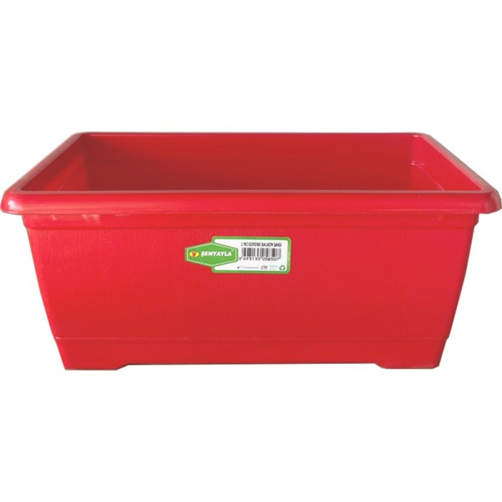 Şenyayla Göreme Balkon Saksı 4,5 Lt. No:1(13*16,5*30 Cm) - Kırmızı - 4,5 lt Oto Boyaları Fiyatı