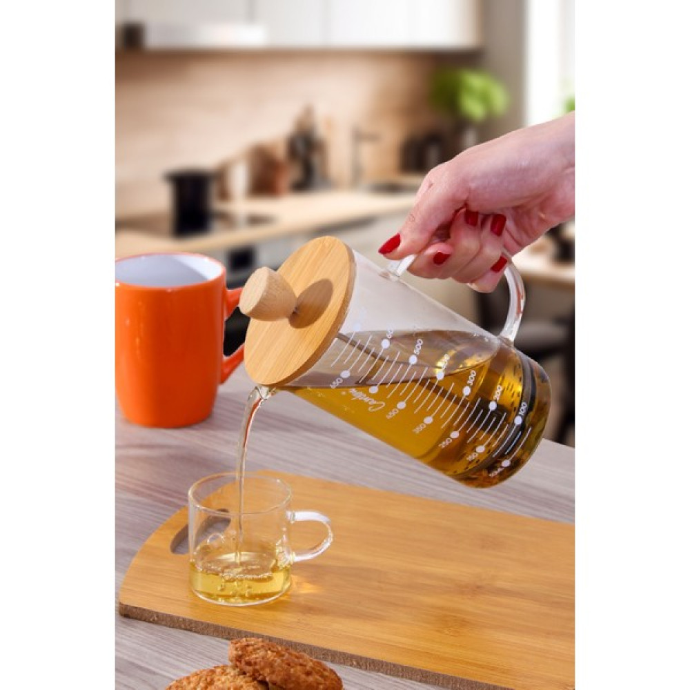 Senza Bambu Kapak Cofftea Demleme Karafı 700 ml - Şeffaf - CAM Çay / Çaydanlık Setleri Fiyatı