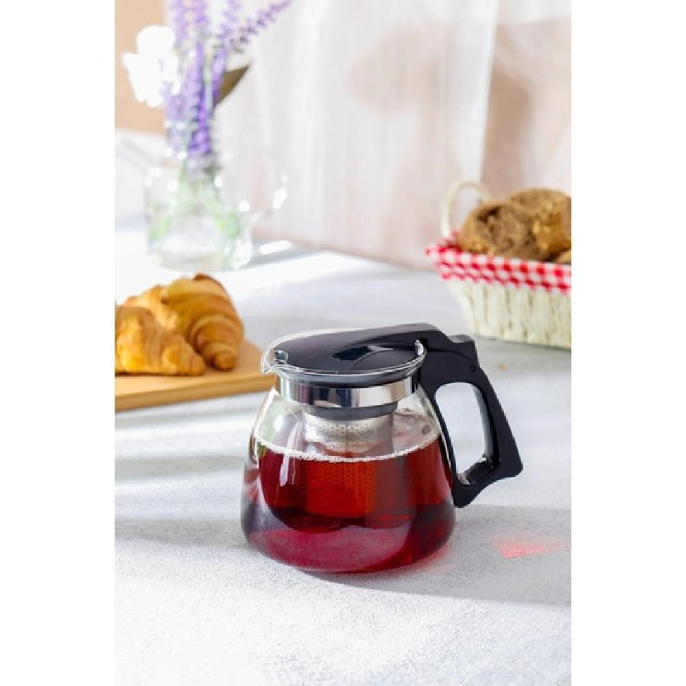 Senza Gri Süzgeçli Cam Demlik 900 ml Çay / Çaydanlık Setleri Fiyatı