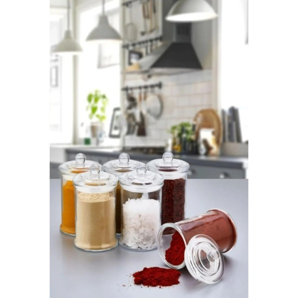 Senza Vakum Kapaklı Cam Baharatlık Kavanoz 150 ml 6 Adet - Şeffaf Baharat Setleri & Baharatlıklar Fiyatı