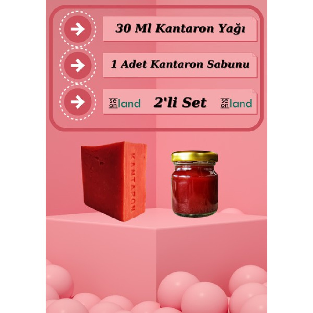 Seonland Organik Hakiki Kırmızı Kantaron Yağı 30ml + Kantaron Sabunu (Cilt Lekeleri+Yanıkk Sivilcee Izi)2li Set Sabunlar Fiyatı