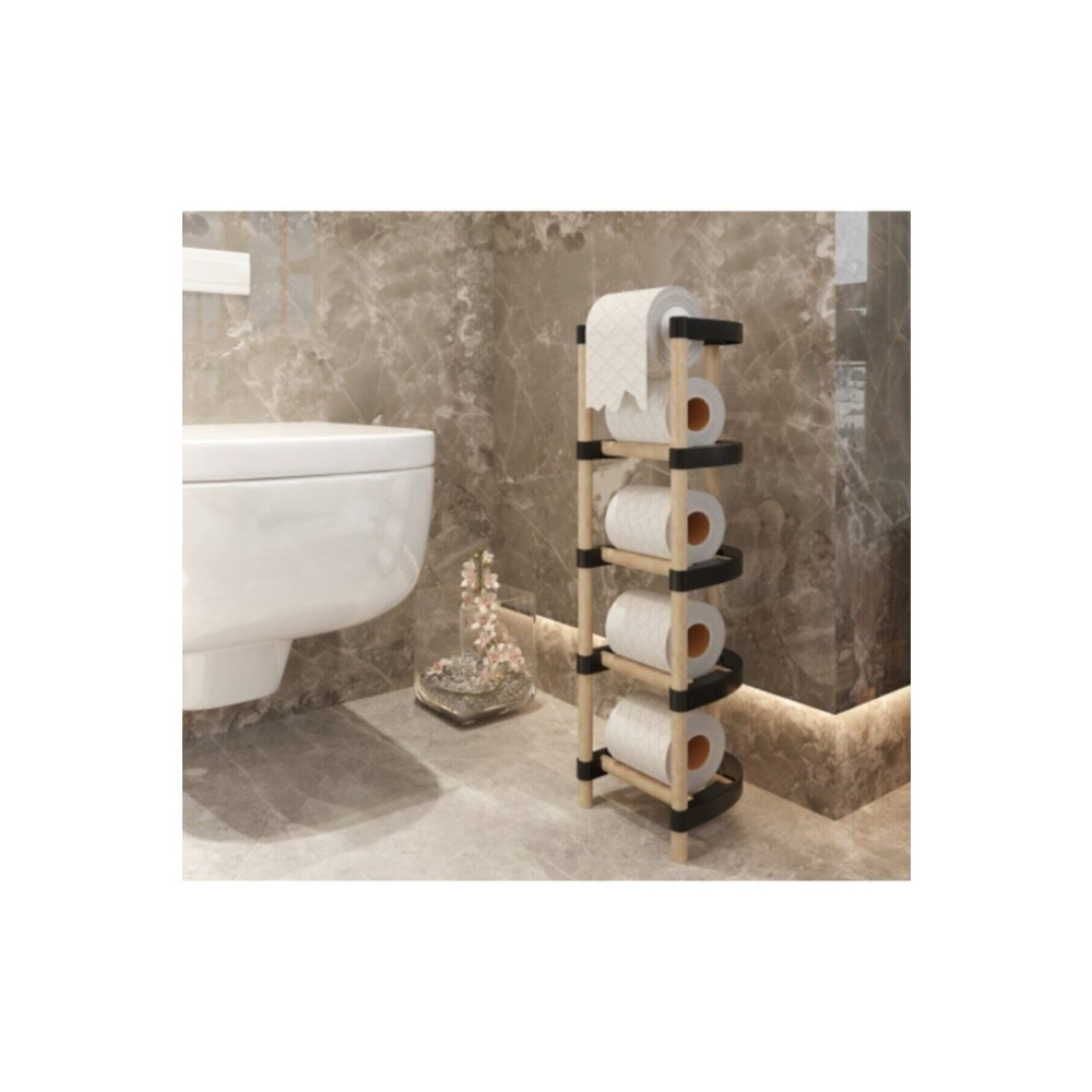 SEOWOOD Ahşap Modüler Wc Tuvalet Kağıtlığı 4 Kat Vidasız Montaj Banyo Aksesuarları Fiyatı