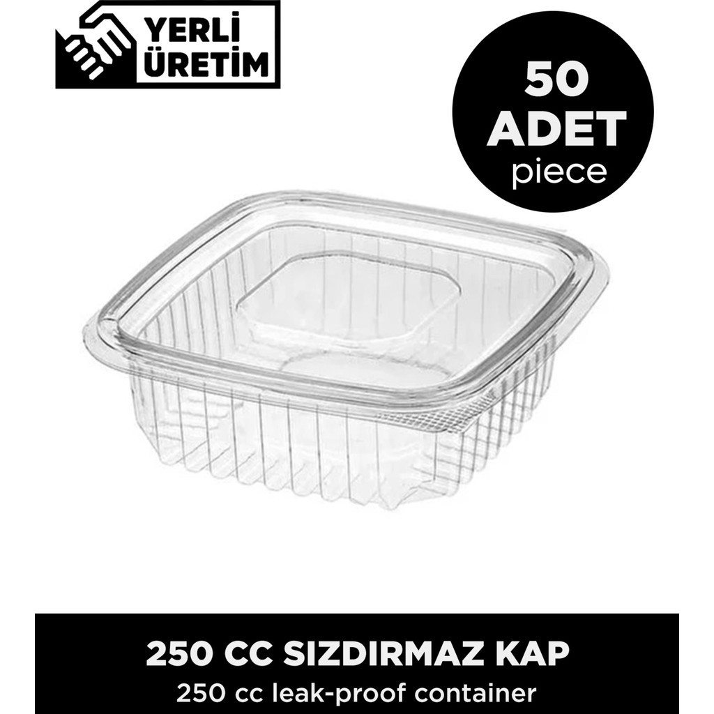 Sepet Doldur 250 cc Sızdırmaz Kap - 50 Adet Saklama Kapları Fiyatı
