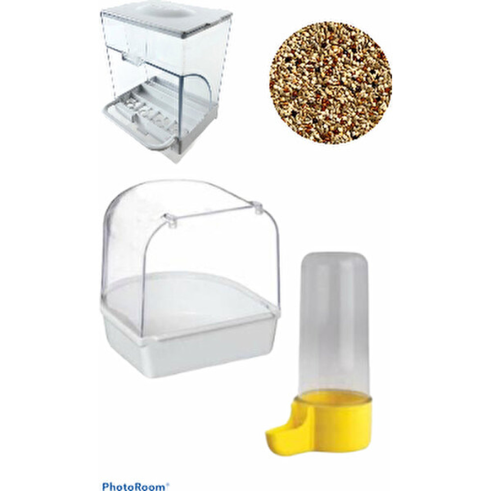 Sepet Shop Akıllı Yemlik + Banyoluk + Gaga Suluk + 1 kg Yem Kuş Ihtiyaç Seti Evcil Hayvan Ürünleri Fiyatı