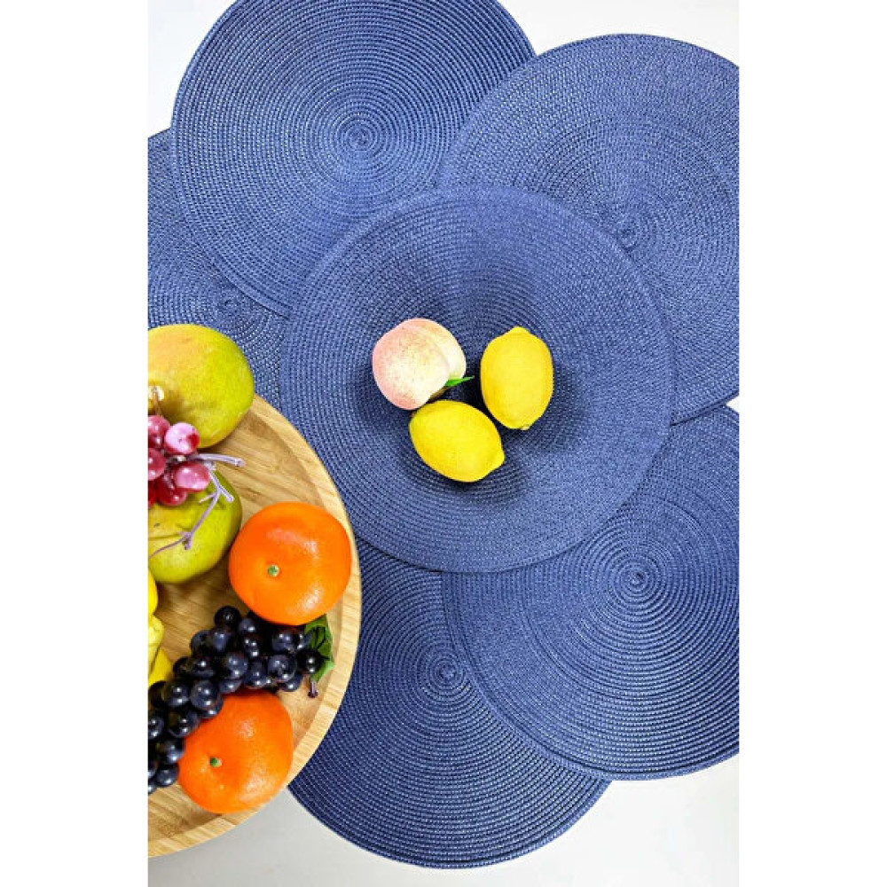 Sepetçi Baba Sepetçibaba Monika - 6'lı Amerikan Servisi Indigo - 37 x 37 cm - İndigo Amerikan Servis Fiyatı