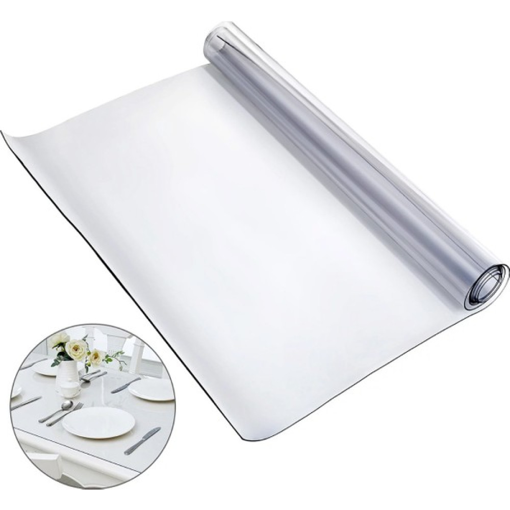 Sepetdoluyor Pvc Kalın Kaymaz Şeffaf Masa Örtüsü Koruyucu 1.7mm 90 x 160 cm Masa Örtüsü Fiyatı