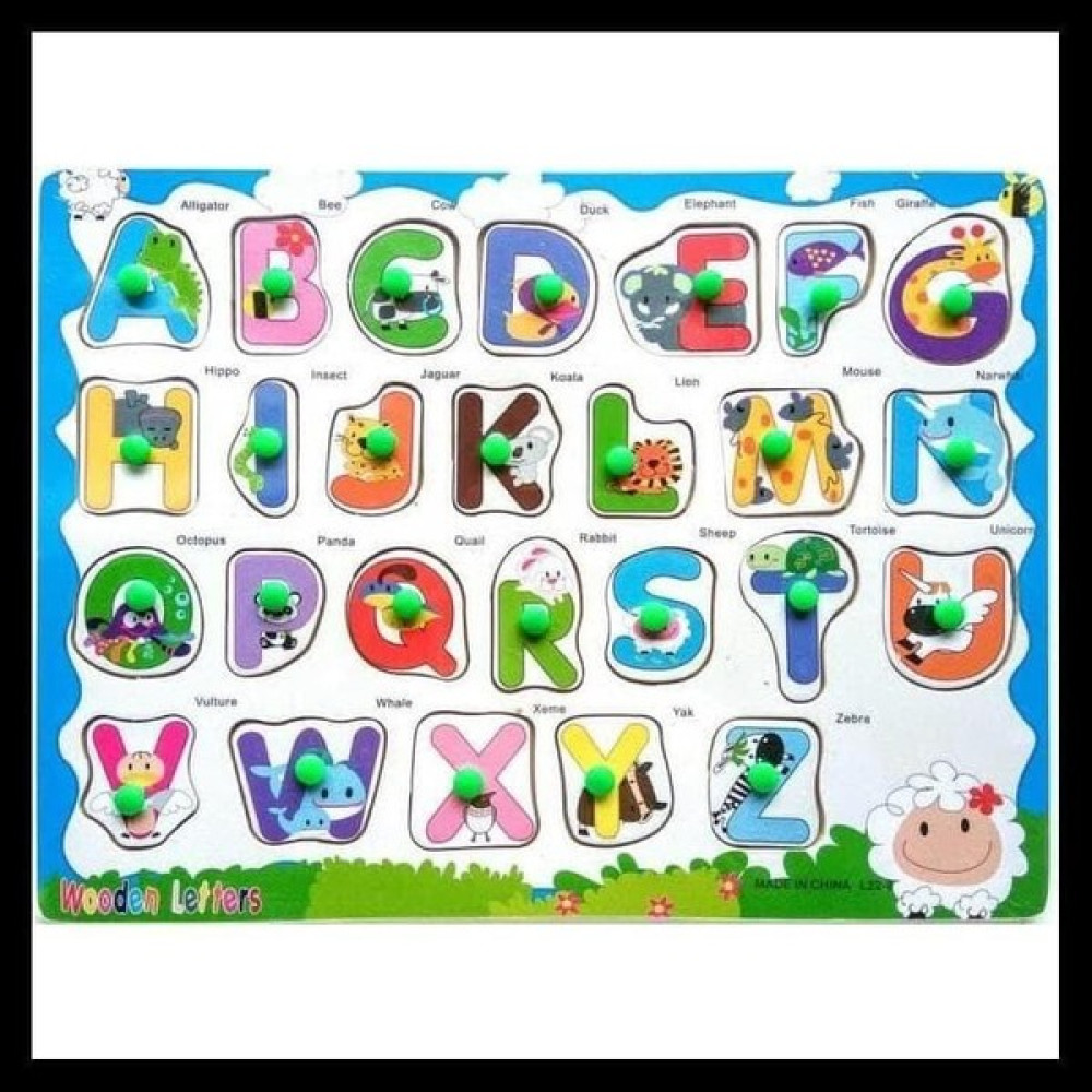 Sepetegelsin Ahşap Çocuk Gelişimi Neşeli Harfler Puzzle Yapboz Eğitici Oyuncak Fiyatı