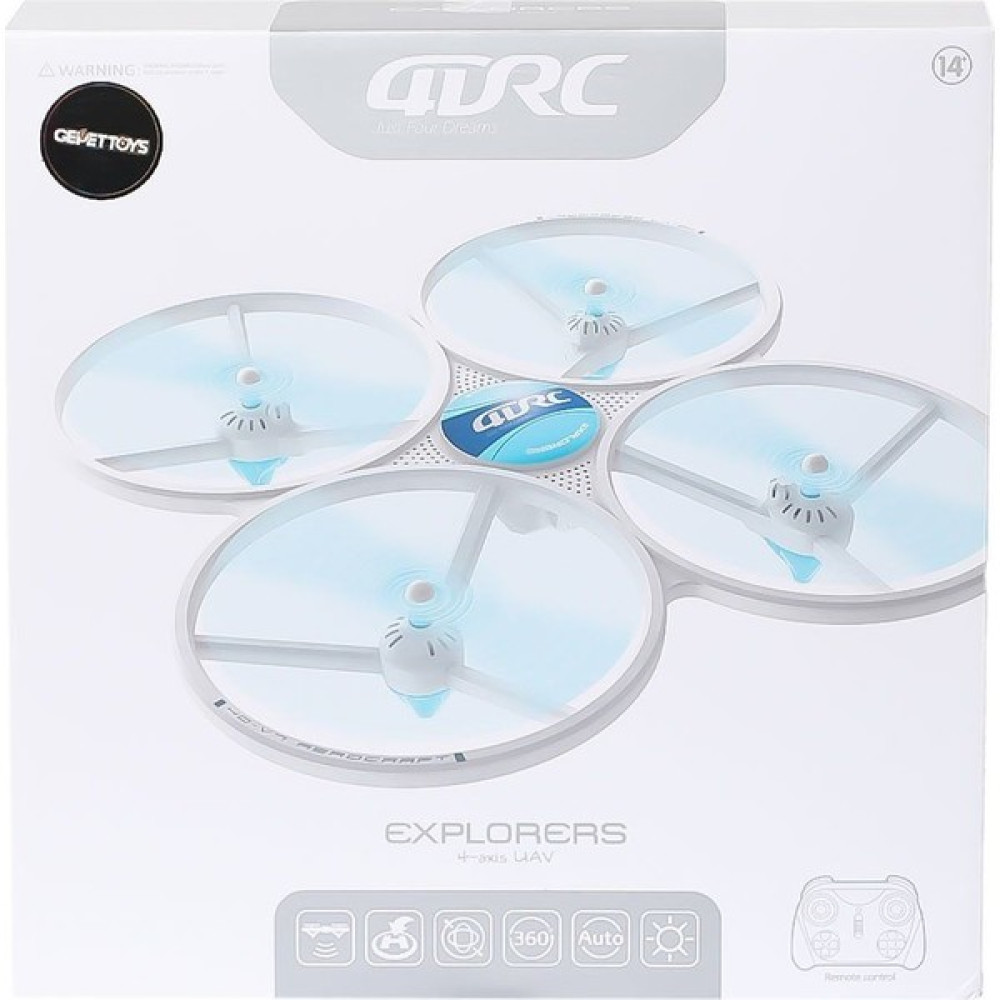 Sepetin Burada 4d-V7 Kumandalı 4 Axis Uav LED Işıklı Drone - 1 - Beyaz Drone Fiyatı