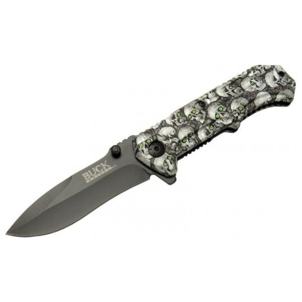 Sepetin Burada Buck Kurukafa Desenli Outdoor Çakı Tesbih Hediyeli BL-302 20.5 cm Oto Boyaları Fiyatı
