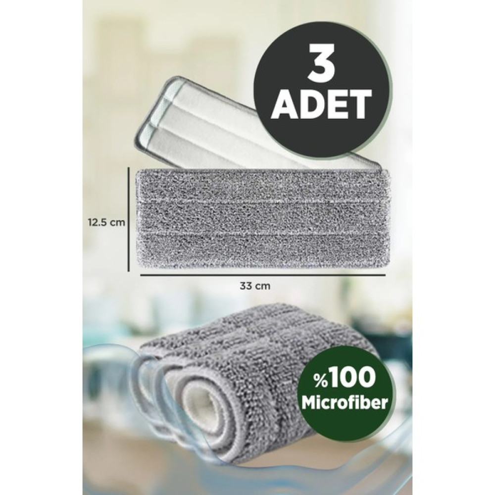 SepetPlus Flat Tablet Mop Mikrofiber Yedek Bez 3 Adet Diğer Fiyatı