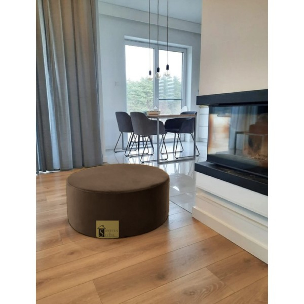 Sepetten Evine Yuvarlak Orta Puf 80 cm - 80x40 - Kahverengi Puf Fiyatı