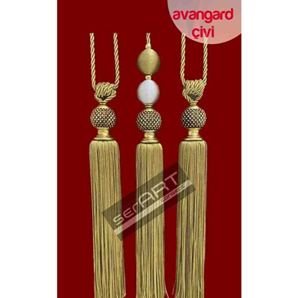 Ser Art Avangard Çivi Gold Kuka Fon Perde 3 Lü Set Tavan Bağlama Bracol Gold Perde Aksesuarı Fiyatı