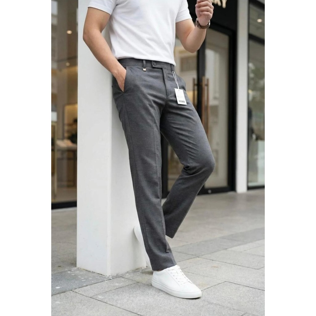 Ser Joven Erkek Füme Slim Fit Likralı Yan Cep Bilek Boy Düz Kumaş Pantolon Erkek Pantolon Fiyatı