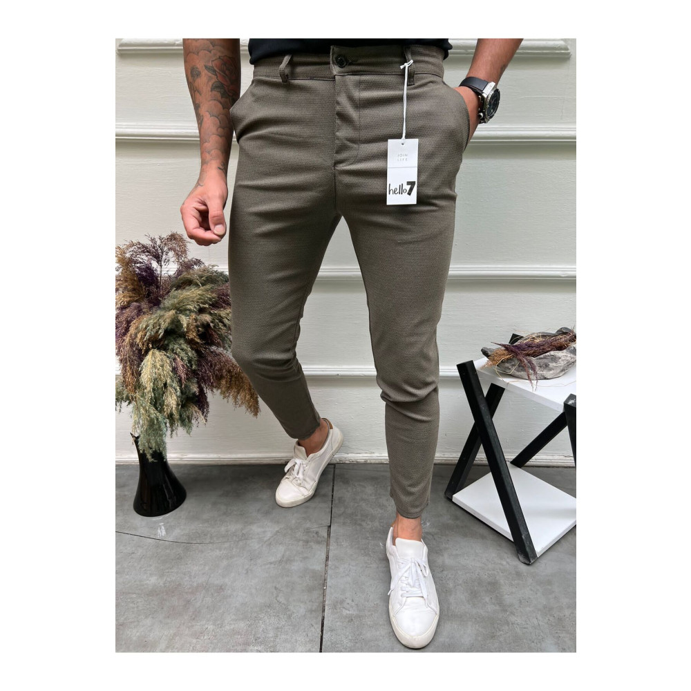 Ser Joven Erkek Slim Fit Kahverengi Keten Pantolon 34 Beden Kadın Pantolon Fiyatı