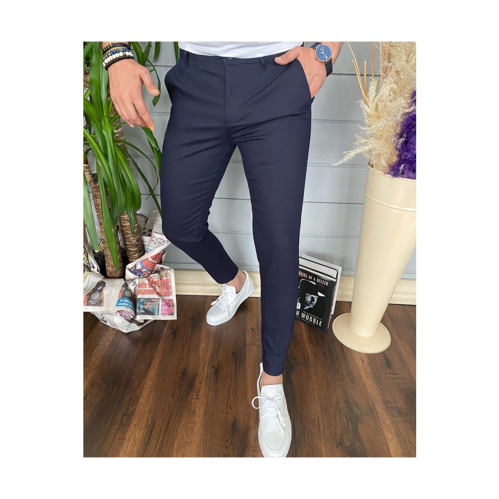 Ser Joven Erkek Slim Fit Lacivert Keten Pantolon 32 Beden Kadın Pantolon Fiyatı